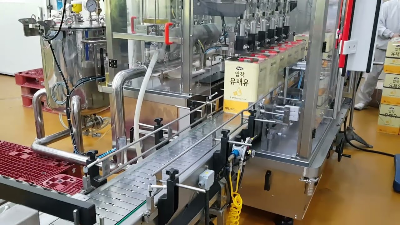 56. 순수유 식용유 250ml ~ 18L 생산라인 (Edible oil 250ml ~ 18Liter filling)