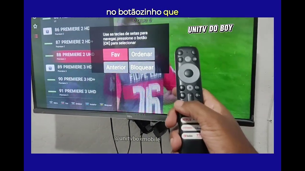 Como Colocar os canais Ordem alfab&eacute;tica no UniTV  @unitvdoboy