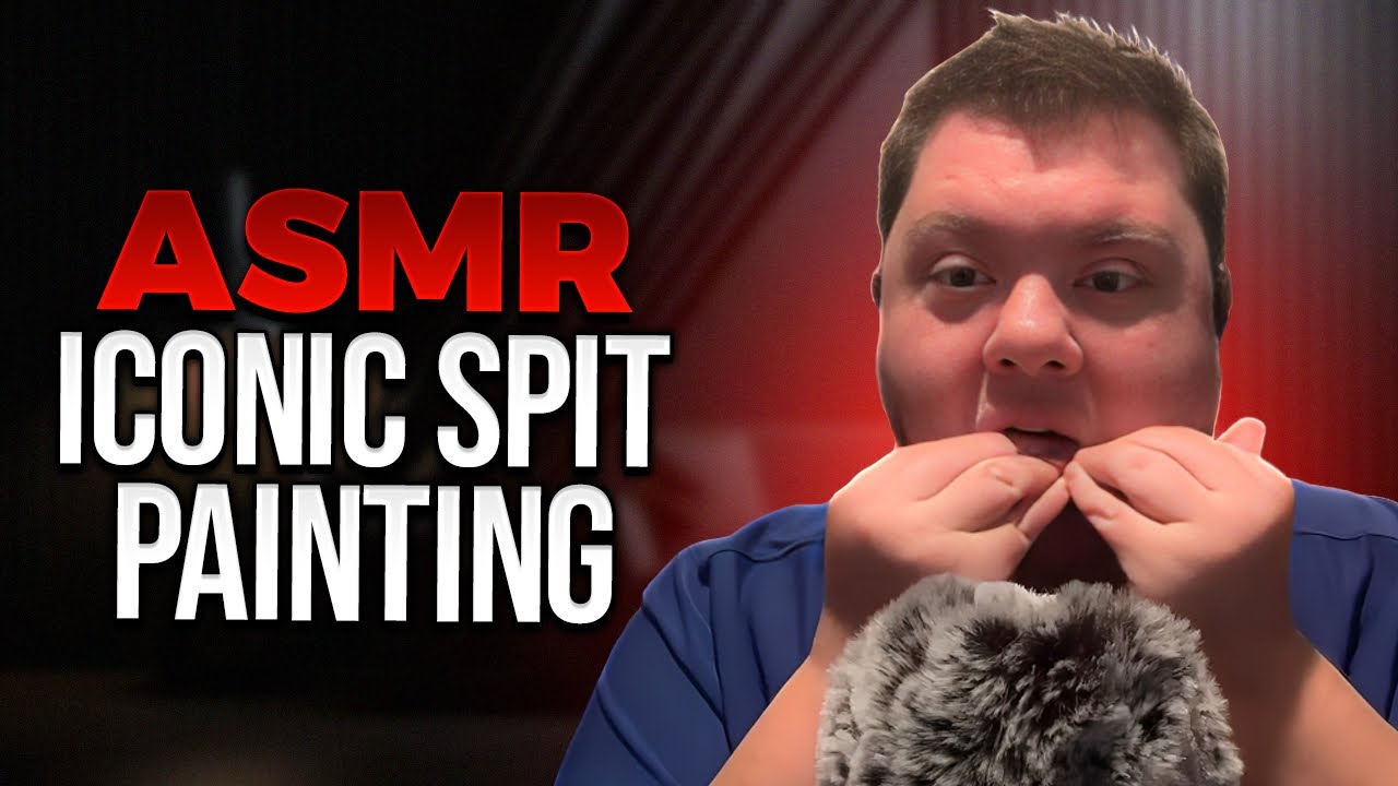 ASMR MOST ICONIC SPIT PAINTING EVER! TINGLES (USE HEADPHONES FOR BETTER SOUND)