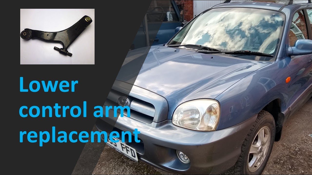Lower control arm removal due to a damaged ball join. 2005 Hyundai Santa Fe SM 2.7 V6.