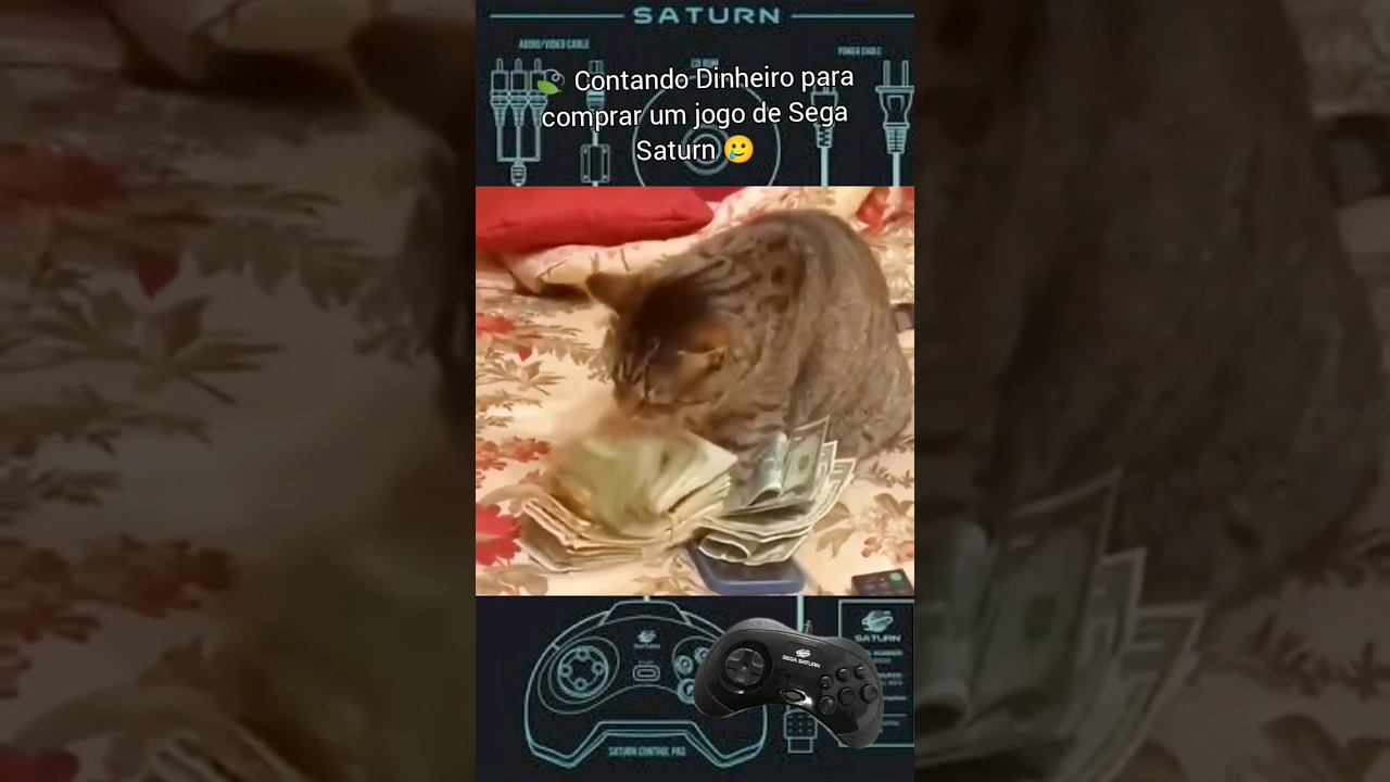 Contando dinheiro para comprar um jogo de Sega Saturn 🥲