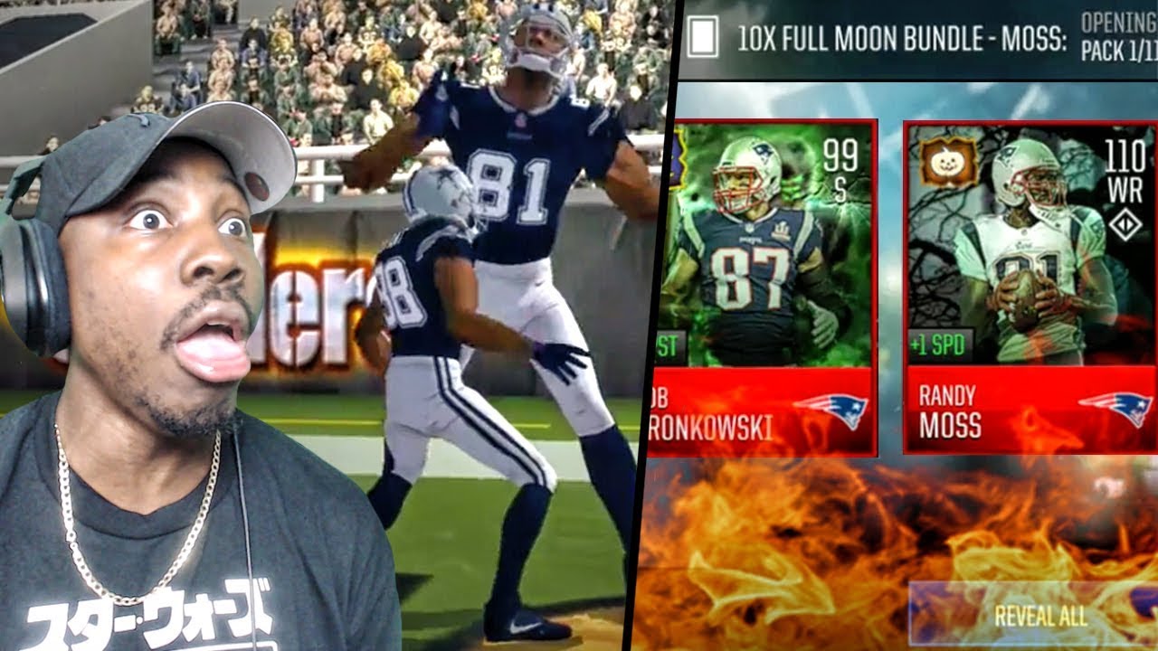 110 OVR MONSTER MOSS & FULL MOON PACK OPENING! Madden Mobile 18 Gameplay Ep. 12