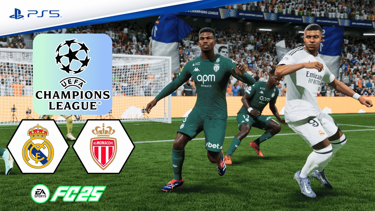 FC 25 - Real Madrid vs. AS Monaco Ft. Pogba, Fati | UEFA Champions League | Full Match | PS5™[4K]