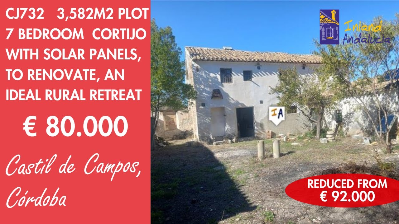 7 Bedroom Cortijo with Land of 3,582m2 to renovate Property for sale in Spain inland Andalucia CJ732