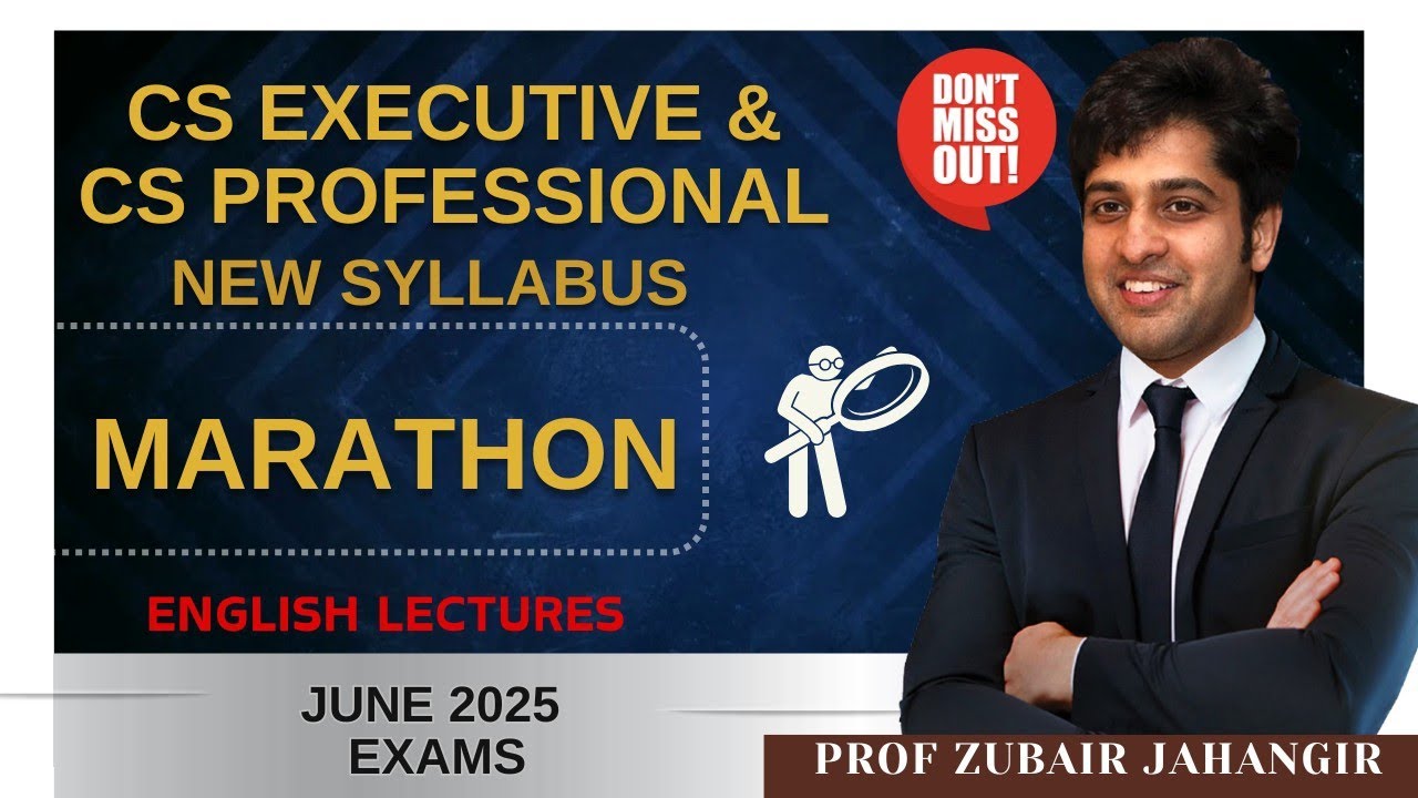 CS Marathon is here!🎯 Crack Executive & Professional with English lectures at Jahangir Tutorials! 🚀📚