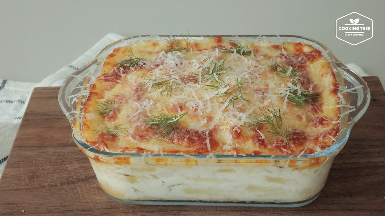 감자 그라탕 만들기 : 크림소스 치즈 감자 : Potatoes Au Gratin Recipe : Cream Cheese Sauce Potato | Cooking tree