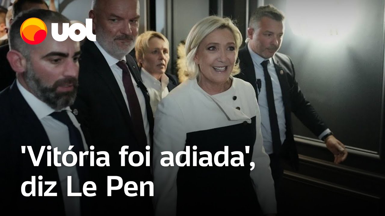 França: 'Vitória foi adiada', diz Le Pen após projeção favorável à esquerda