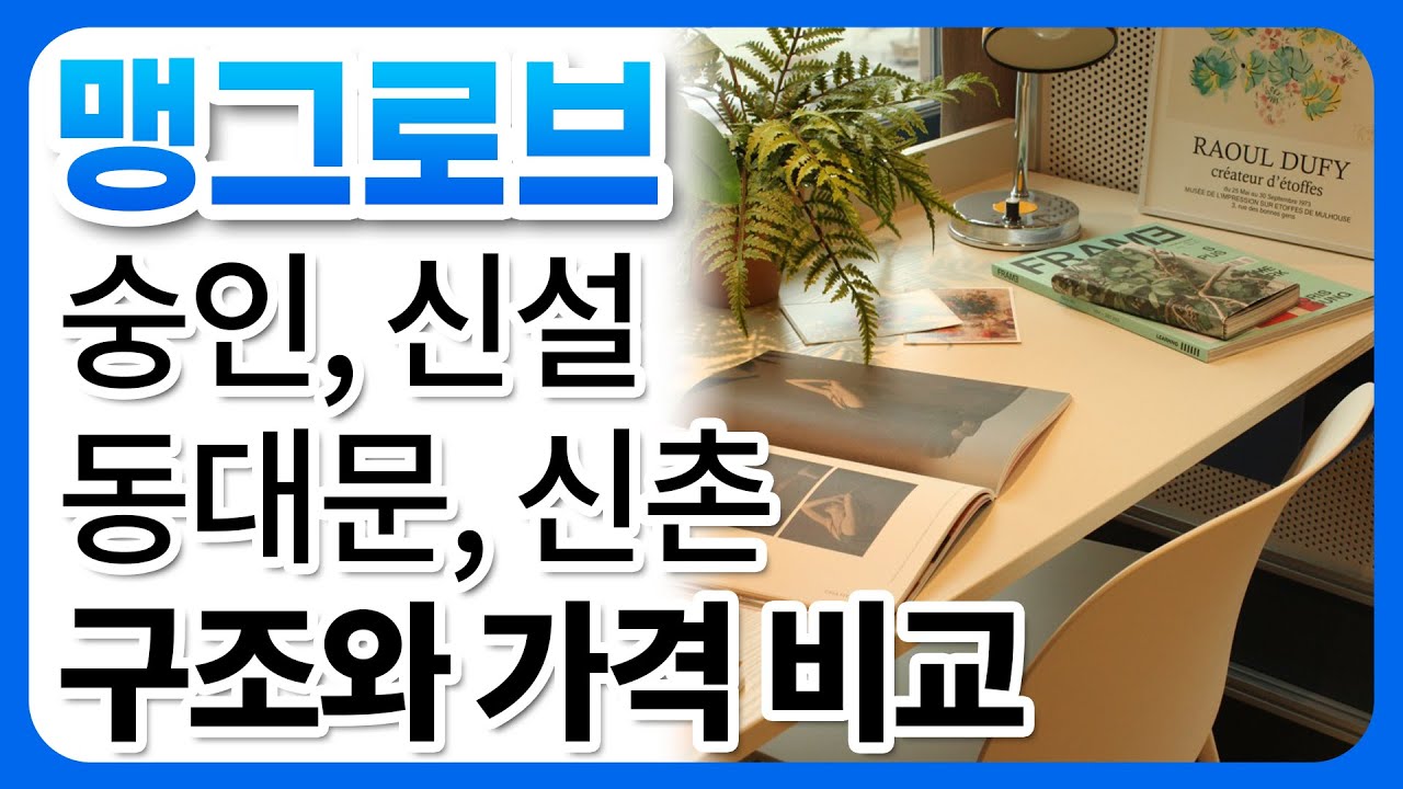 서울 자취 코리빙하우스 맹그로브 숭인, 신설, 동대문, 신촌 가격과 구조 비교