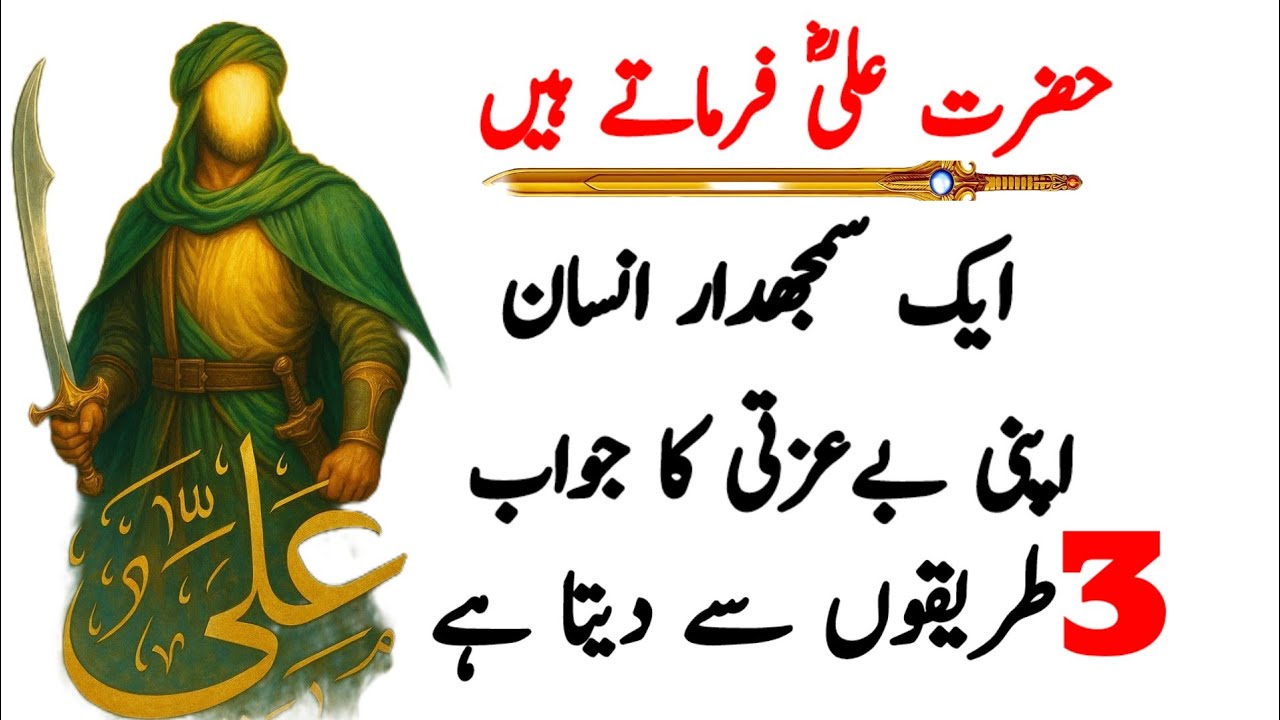 Ek samajhdar Insan apni beizzati Ka Jawab (3) tarikon se deta hai 