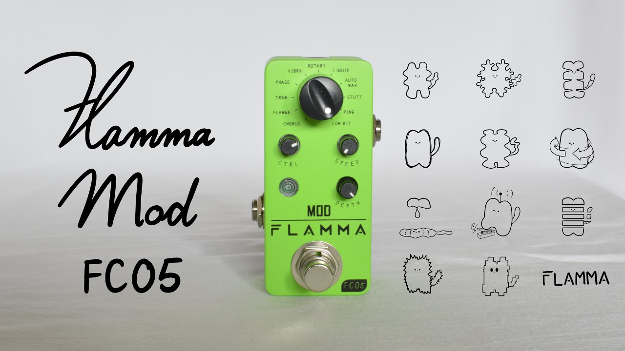 Flamma Innovation FC05 Mod | FULL pedal demo + cats! | 11 great modulation tones at a PRICE TO AMAZE