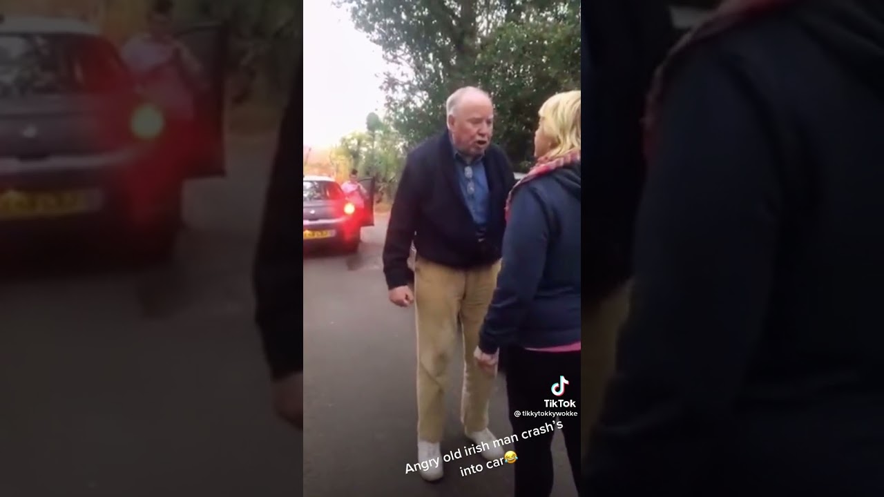 Mad irish man and English woman argue over crash 😴