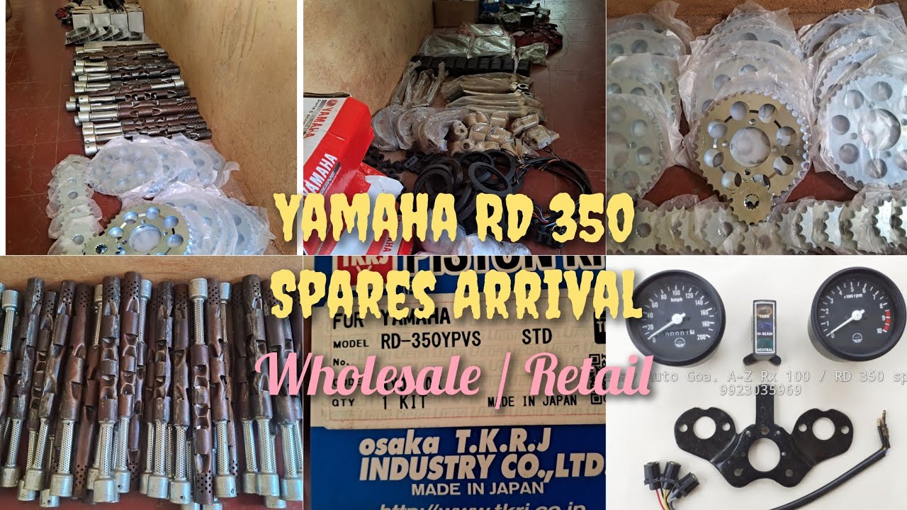Yamaha RD 350 spare parts arrival. Ready for Retail & wholesale distribution.