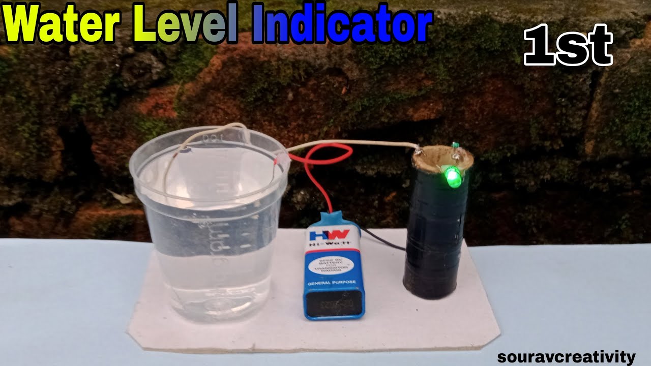 How To Make Simple Water Level Indicator | Science Fair Projects New Ideas