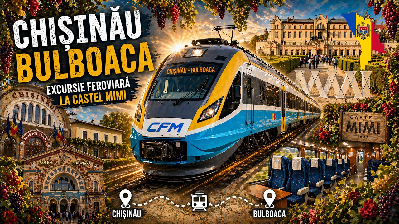 Excursie feroviară Chișinău - Bulboaca (Castel Mimi)