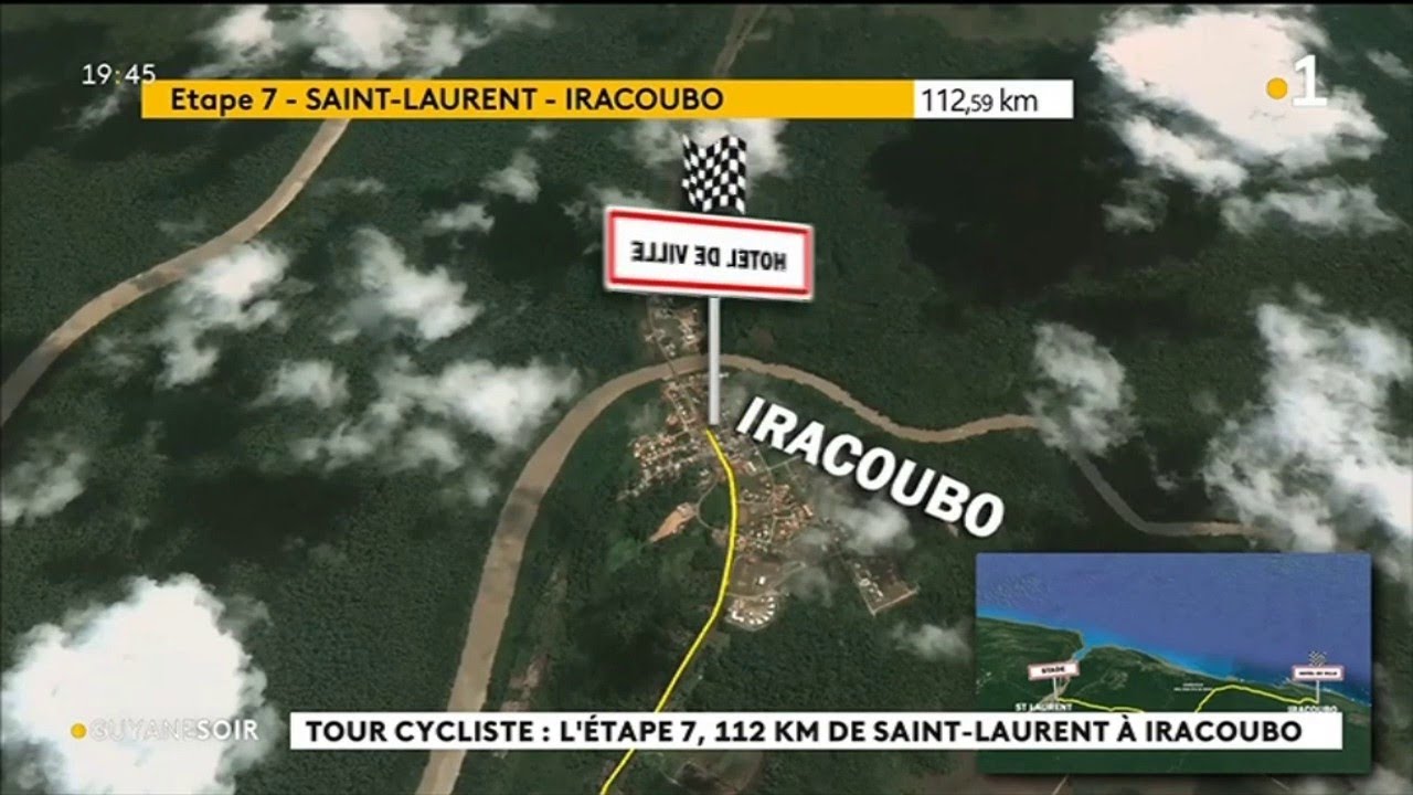 Tour cycliste : l'étape 7, 112 km de Saint - Laurent à Iracoubo