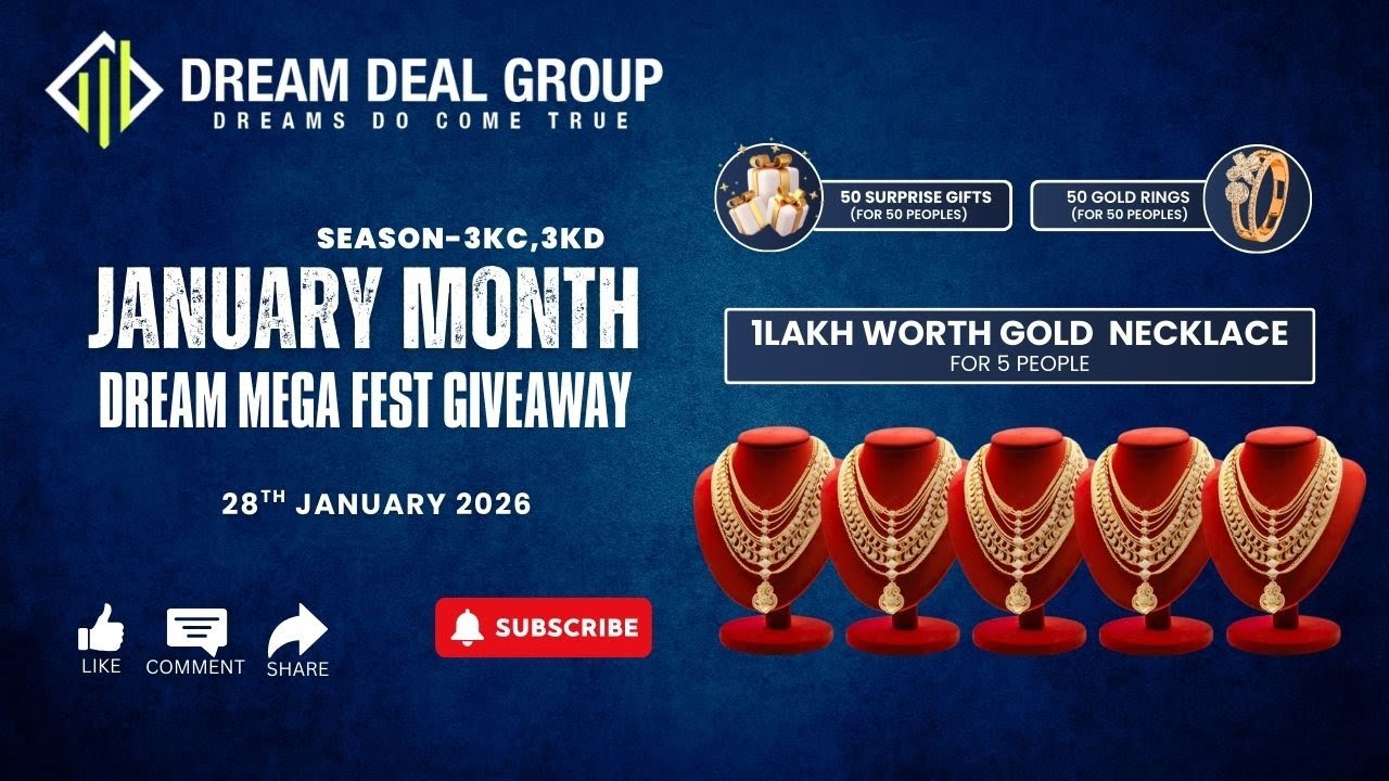 SEASON 3KC 3KD JANUARY  MONTH DREAM MEGA FEST GIVEAWAY