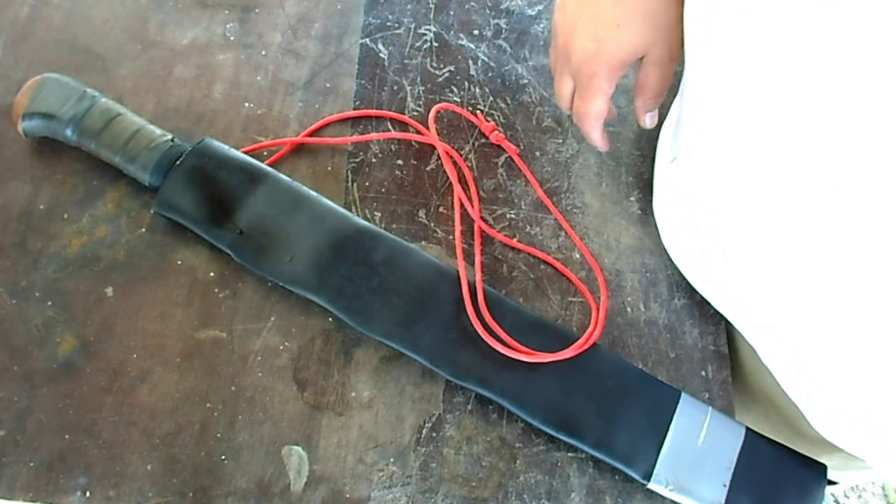 CUTELARIA: Bainha de PVC para facão - Customizando um facão 4/4 DIY