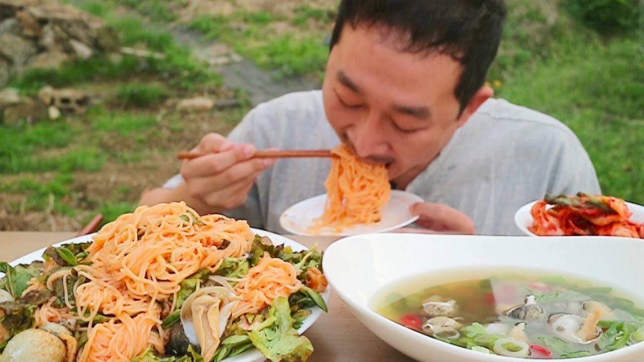 비빔국수 먹방~! Spicy noodle Mukbang eating show