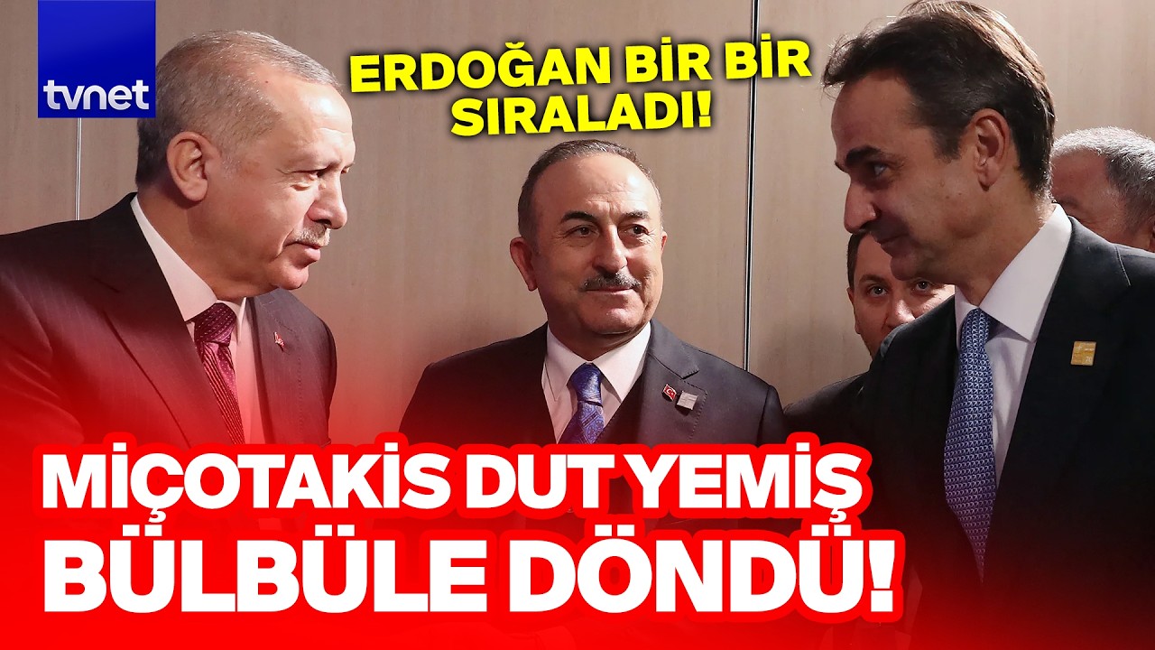 Erdoğan'dan yanında oturan Miçotakis'e gizli gözdağı!
