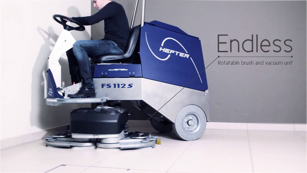HEFTER cleantech ride on scrubber drier FS112