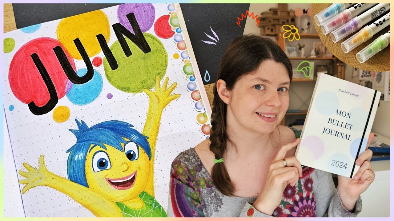BULLET JOURNAL | Juin 2024 | Arc-en-ciel d'émotions | Vice Versa