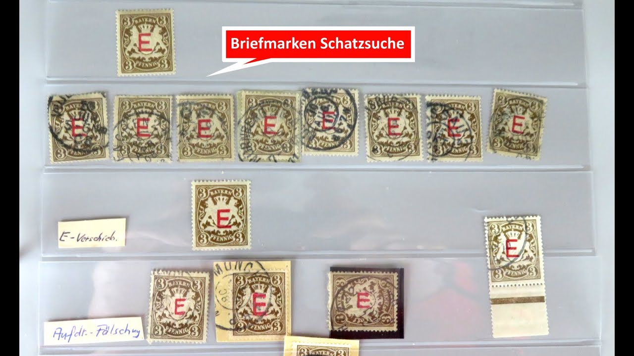 Briefmarken wertvoll? Schatzsuche in einer Briefmarkenspezialsammlung Bayern Eisenbahn Dienstmarken