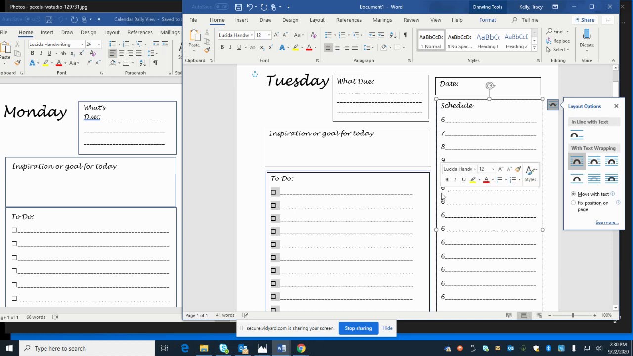 How to create a daily view planner insert.