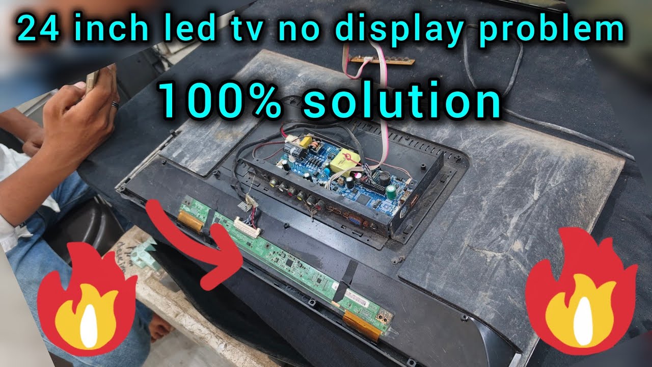 24 inch no display problem|| backlight ok bu no display problem|| Led tv no display problem 