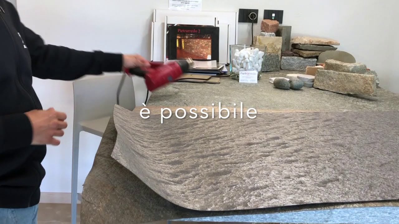 Fogli flessibili in pietra naturale per muri e facciate. PIETRARREDO MILANO