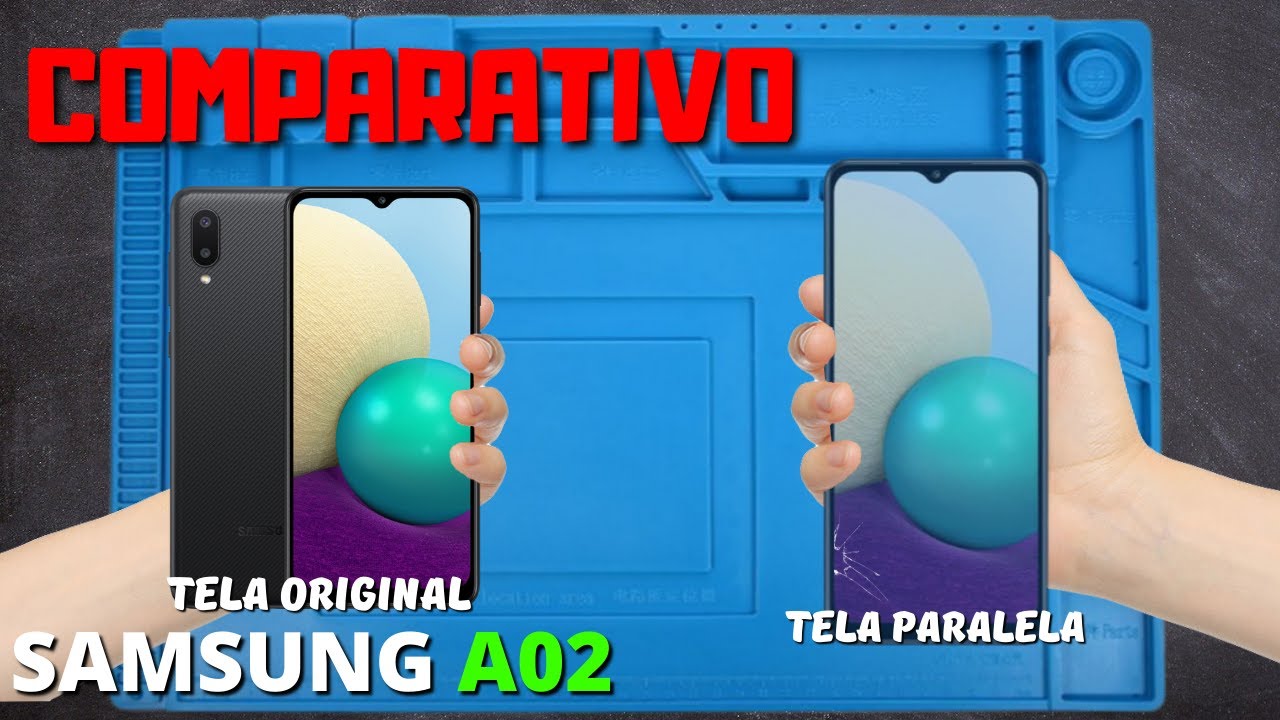 Samsung A02 Comparativo telas Original x Paralela - Tela Falsa x Tela Original