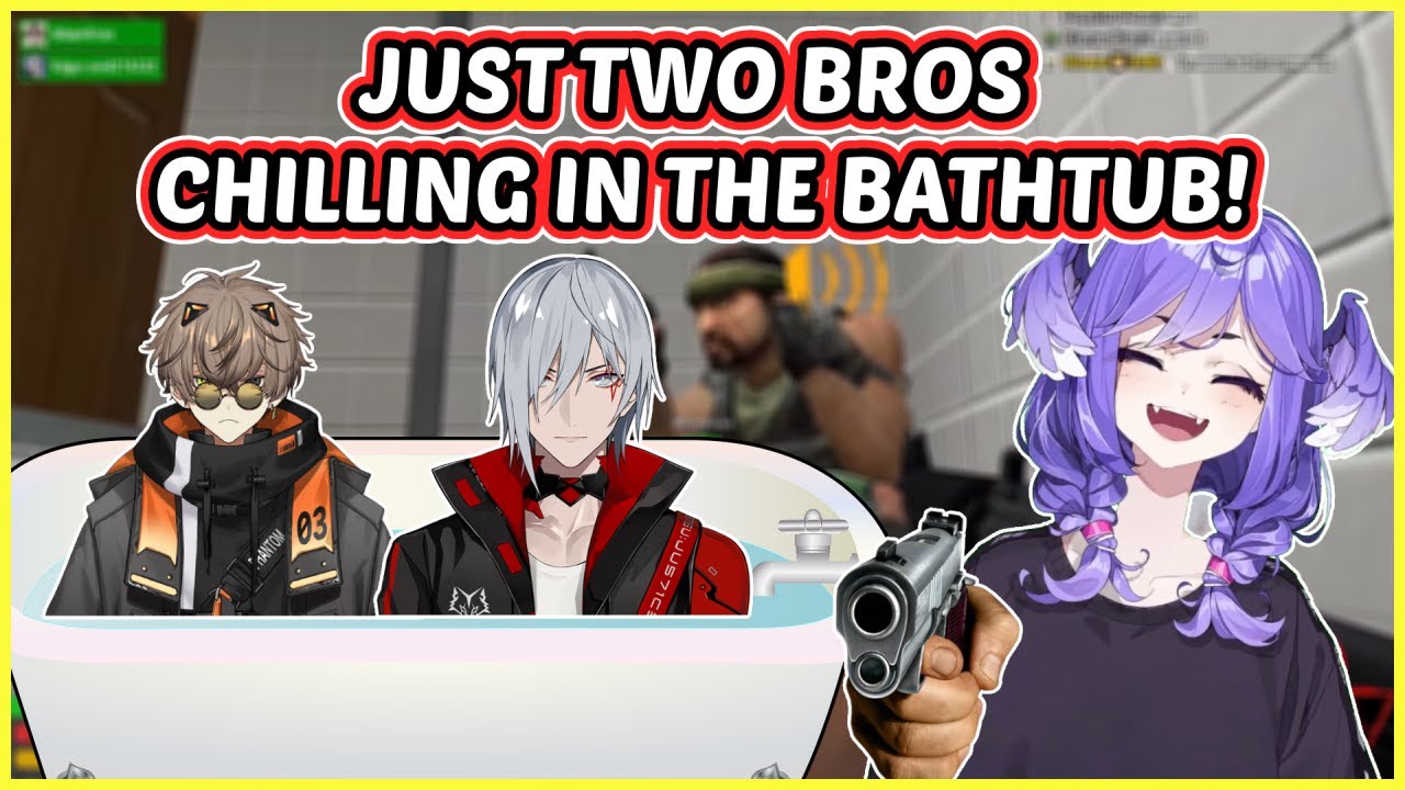 Fulgur and Alban, chilling in the hot tub, five feet apart ♪ 【NIJISANJI EN】