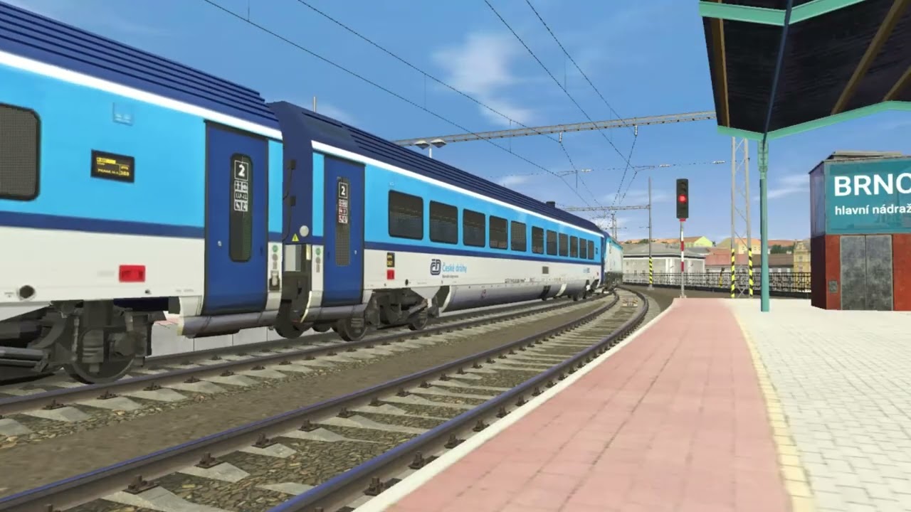 České Dráhy ČD RJ 174 Hungaria Entering & Leaving Brno hl.n. | Trainz Simulator 2022