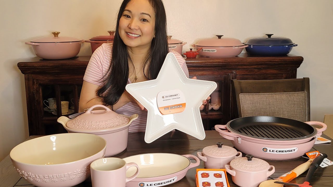 Vlog #13  Unboxing Le Creuset Fleur Sugar Pink Collection