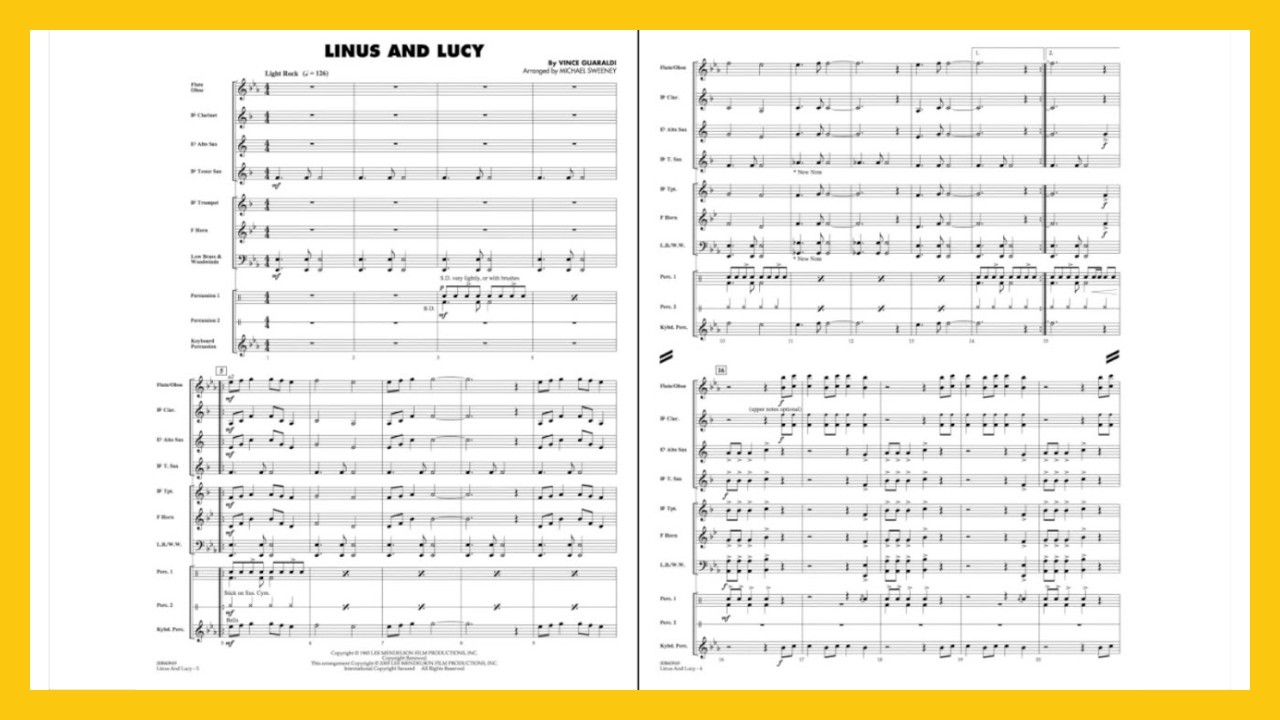 Linus and Lucy by Vince Guaraldi/arr. Michael Sweeney