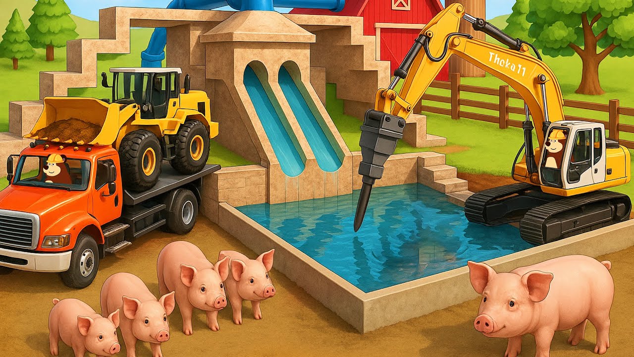 Farm Construction 🚜 | Building a Water Tank for Pigs 🐖💧 | Real Farm Animation