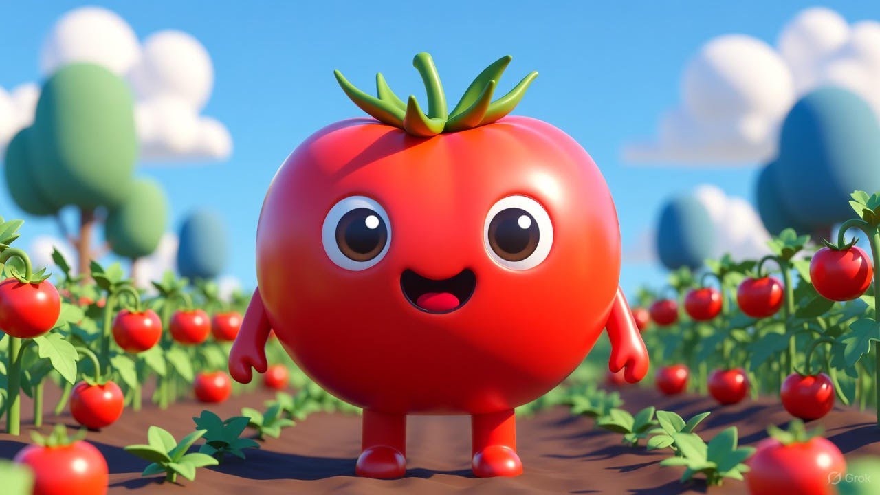 Aaha Tamatar Bade Mazedaar 🍅 | Funny Tomato Nursery Rhyme | PSR Kids Fun |