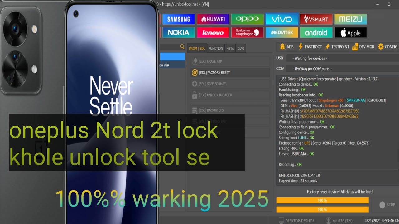 OnePlus Nord 2t 5g frp bypass unlock tool se