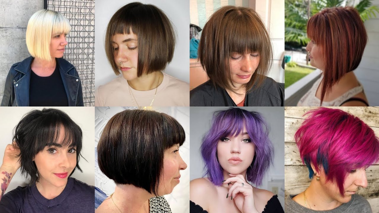 47 Lovely Short Bobs with Bangs You Won't Regret Getting || The Choppy Italian Bob!