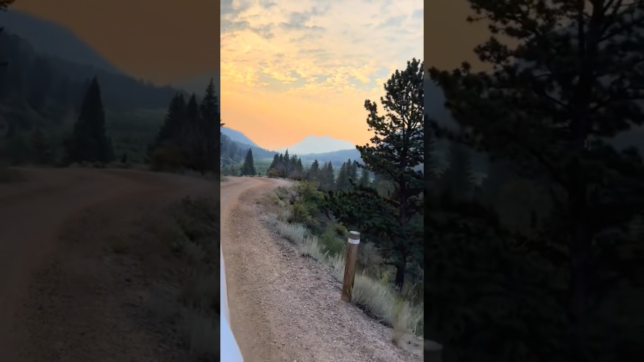 🔥Smoky Sunrise on Old Fall River Road🏔️ #rockymountainnationalpark #oldfallriverroad #smoke