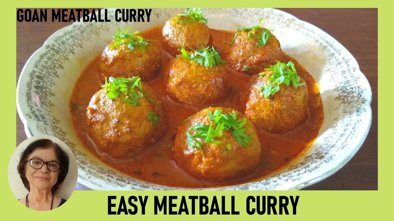 Goan Meatball Curry / Soft Chicken Kofta Curry / Easy Meatball Curry Recipe
