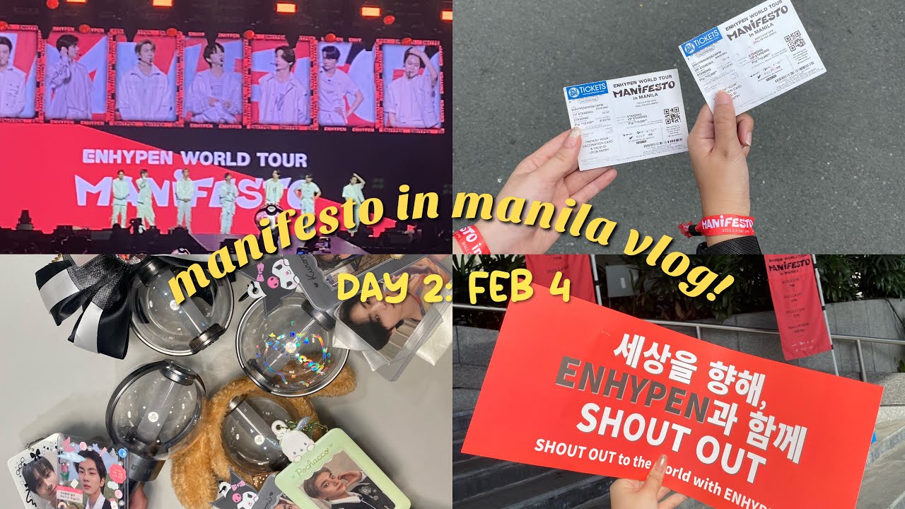 en- manifesto in manila vlog: day 2, vip standing experience, fancams, seeing enha up close