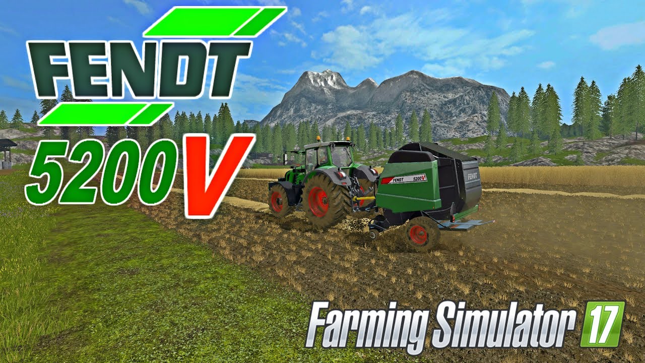 FS | 17 | Mods FENDT V5200 ROUND BALER AND STRAW SPREADING