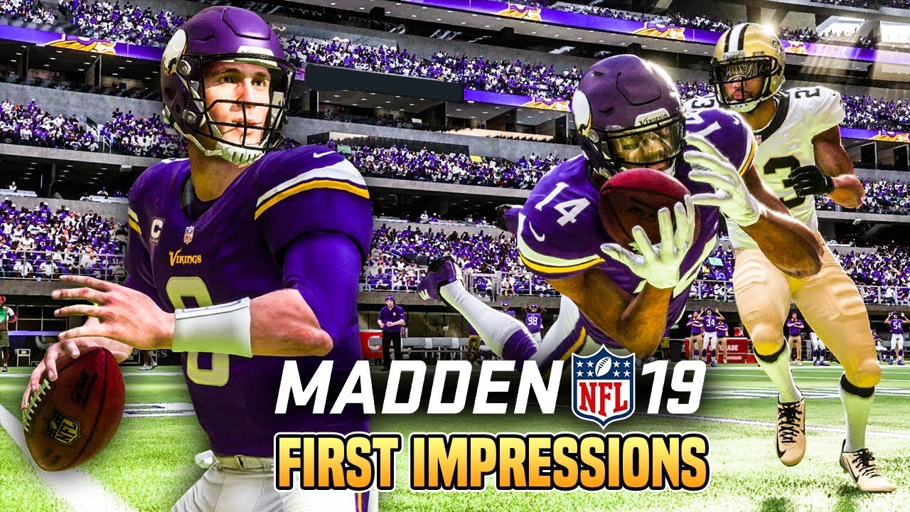 Madden 19 Gameplay (PS4) | First Impressions (VIKINGS vs SAINTS)