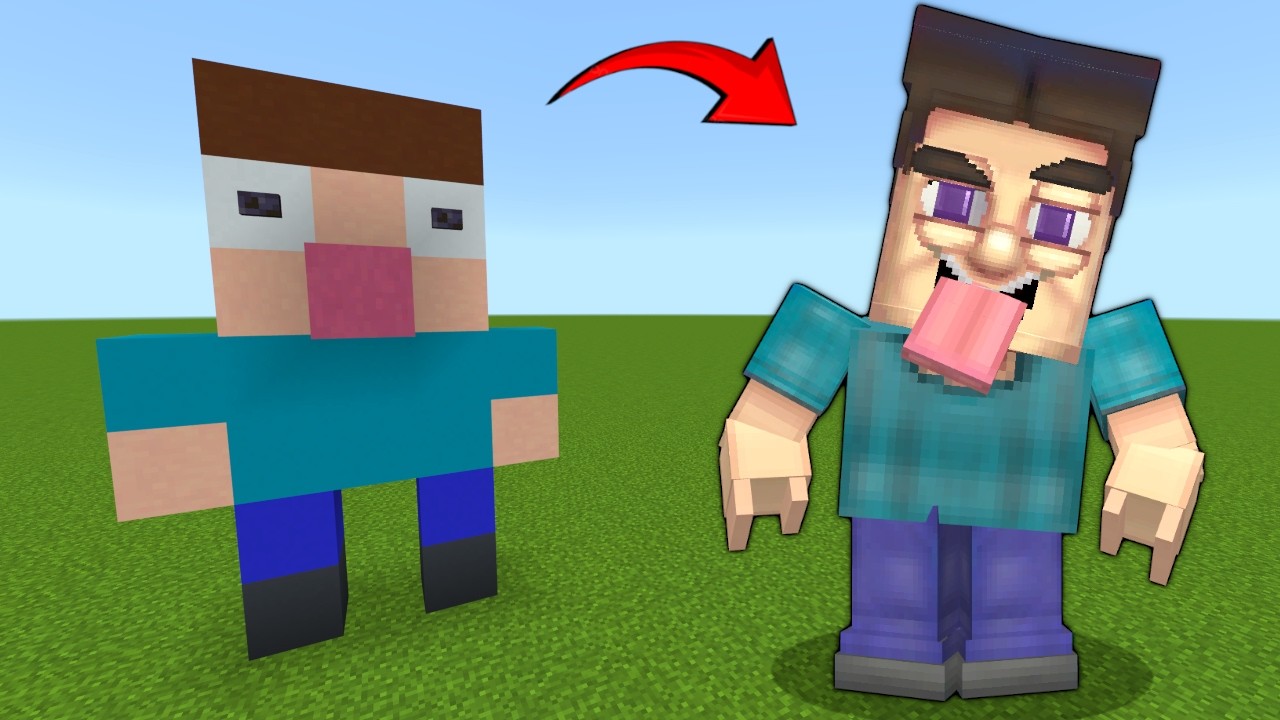 How To Spawn GROTESQUE STEVE in MINECRAFT