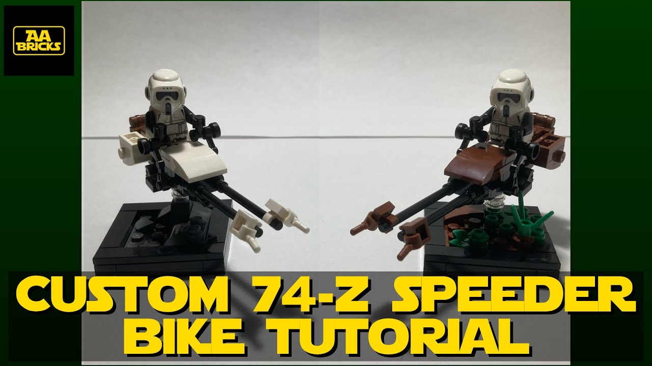 Custom Lego Imperial 74-Z Speeder Bike Tutorial | Lego Star Wars MOC | Double-A_Bricks