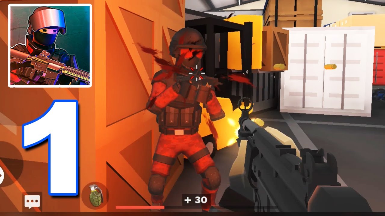 POLYWAR - Gameplay Walkthrough Part 1 - Tactical 3D Shooter (Android Games)