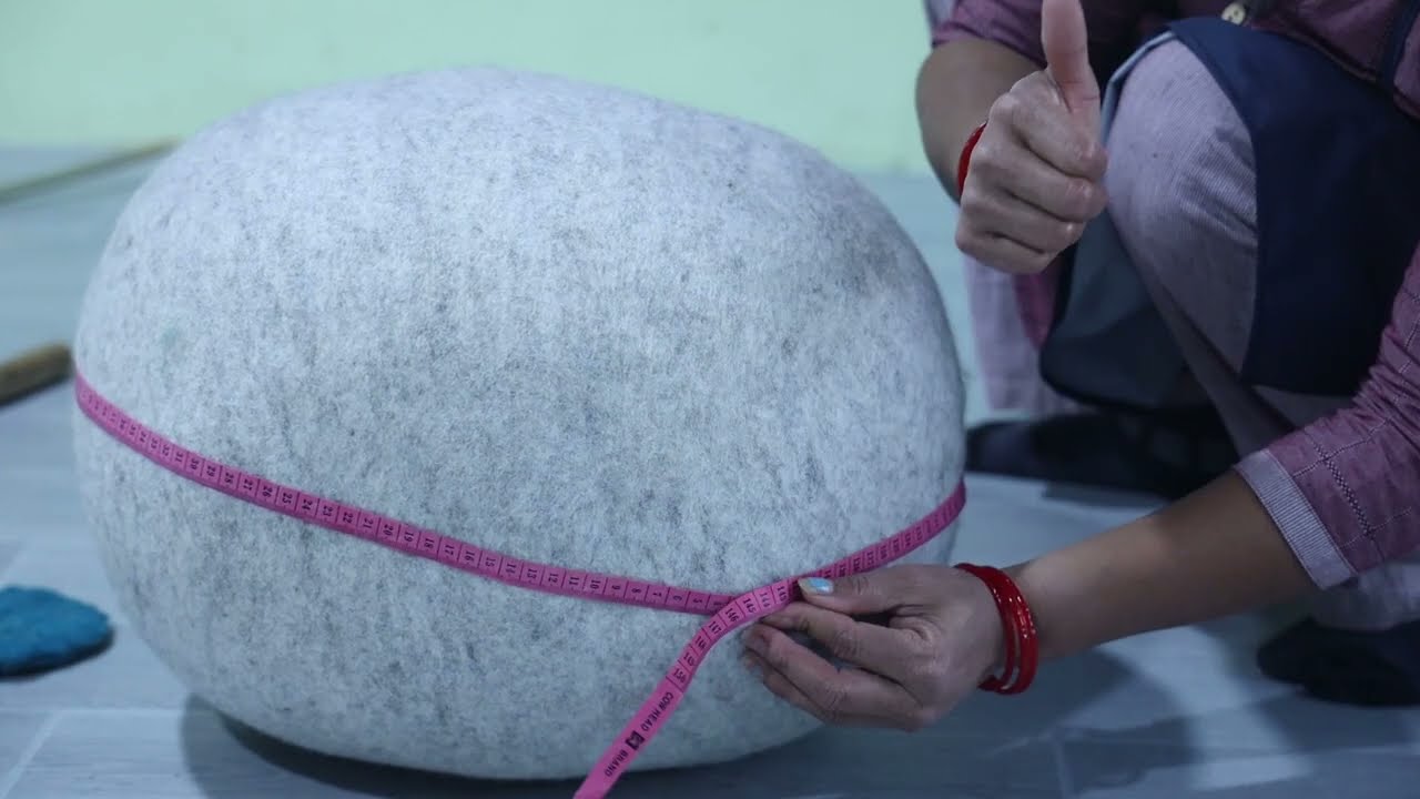 Crafting Handmade Felted Wool Cat Caves Home in Nepal