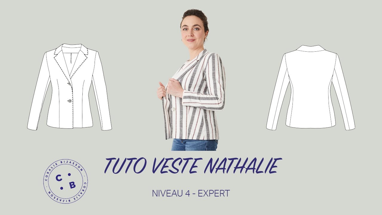 Nathalie, le tuto du patron de couture de la veste Nathalie