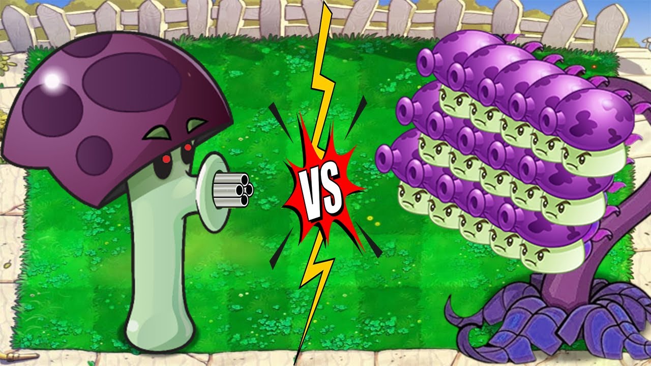 Scaredy Shroom Vs All Shroom Fume Vs Giga Gargantuar Vs Dr Zomboss Plants Vs Zombies