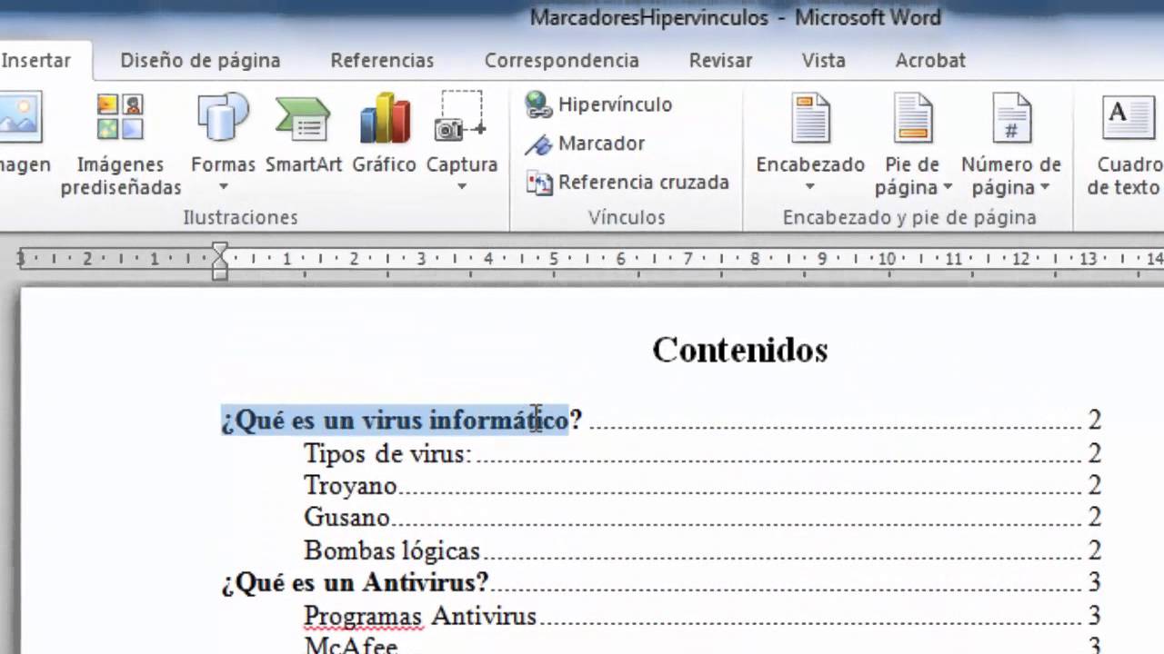 Word 2010 - Marcadores e Hiperv&iacute;nculos